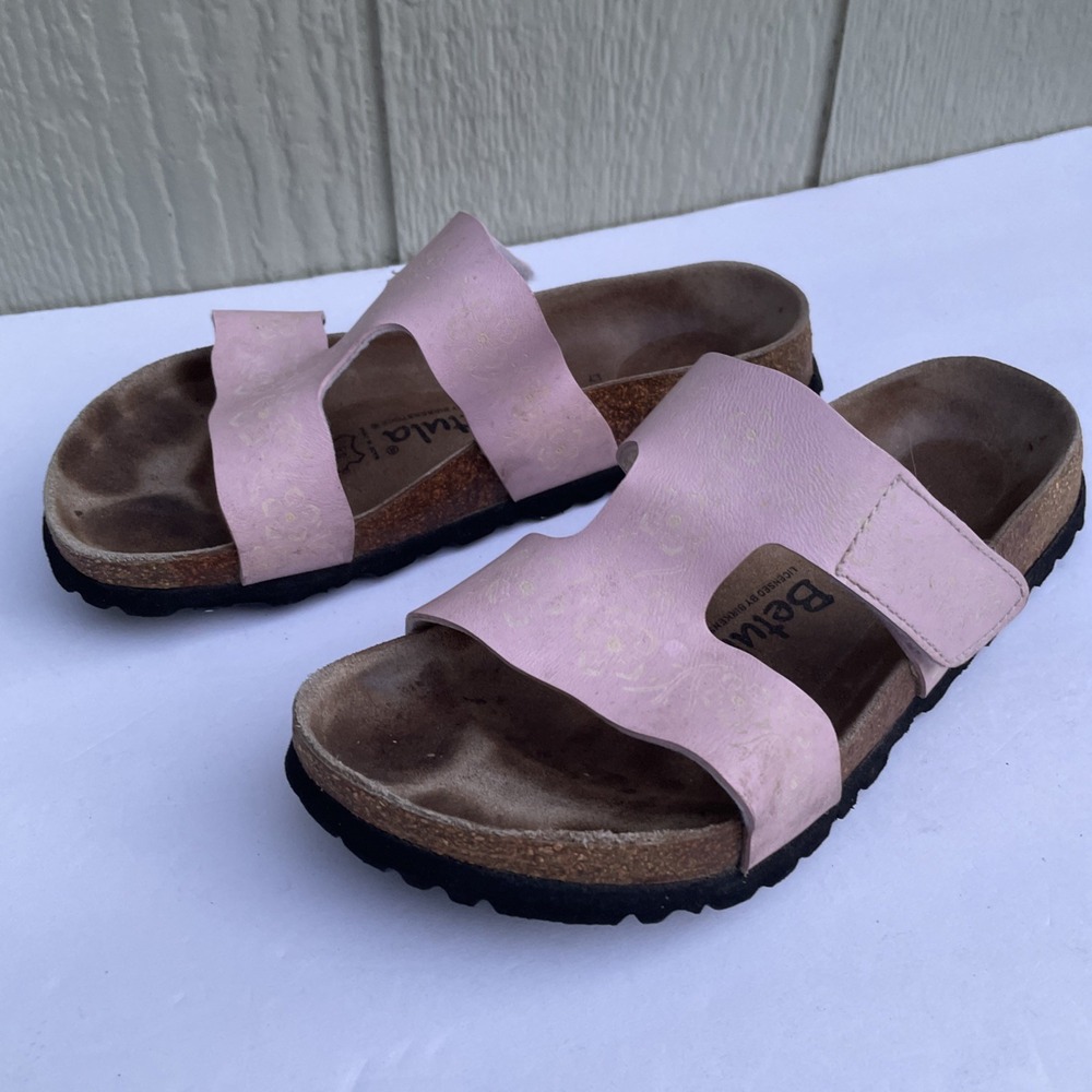Betula Birkenstock Sandals Womens size‎ 7 Mens 5 Pink leather slip on Boho Comfy